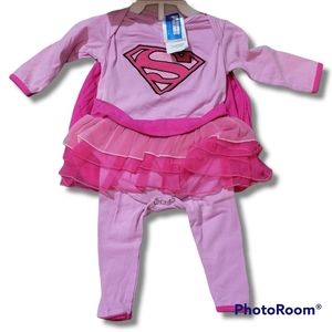 DC SUPERFRIENDS SUPERGIRL COSTUME TUTU HEADBAND SET 6-12 MONTH